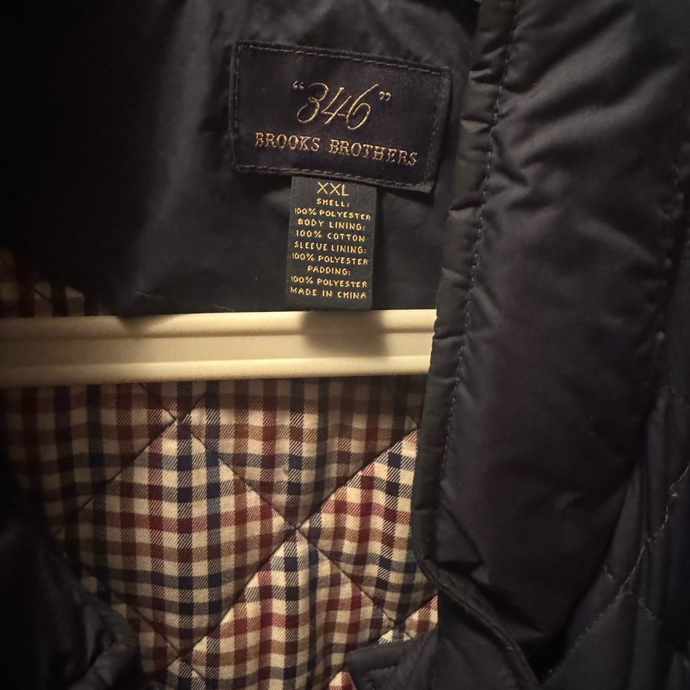 Brooks Brothers Dark Blue Quilted Jacket XXL